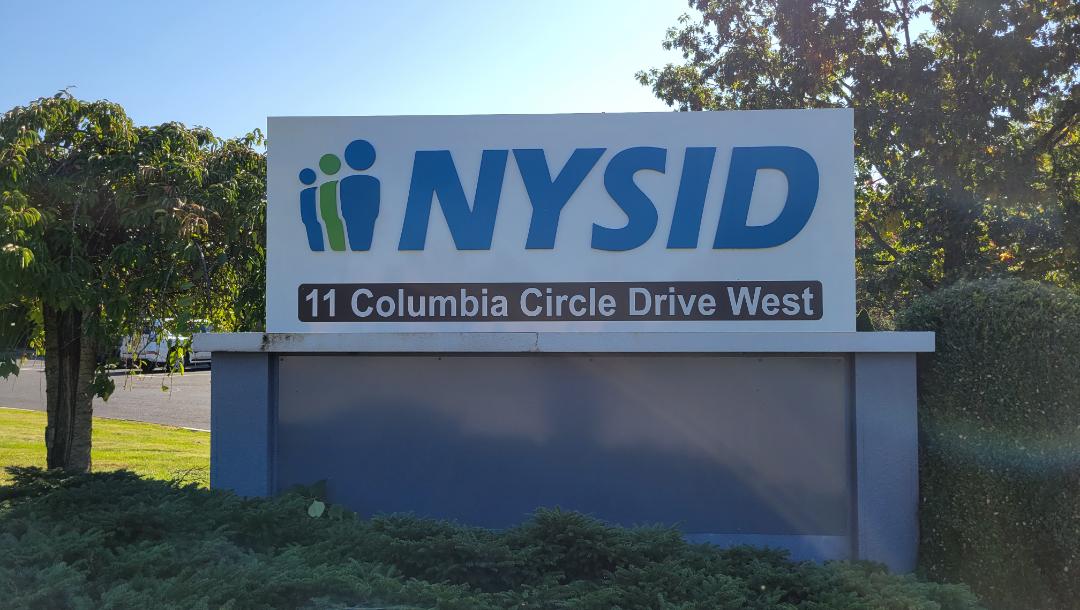 Nysid front gate sign